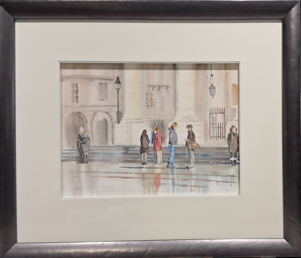 Aquarelle grand theatre Bordeaux