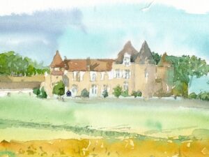 Aquarelle « Château d’Yquem », murmure de lumière