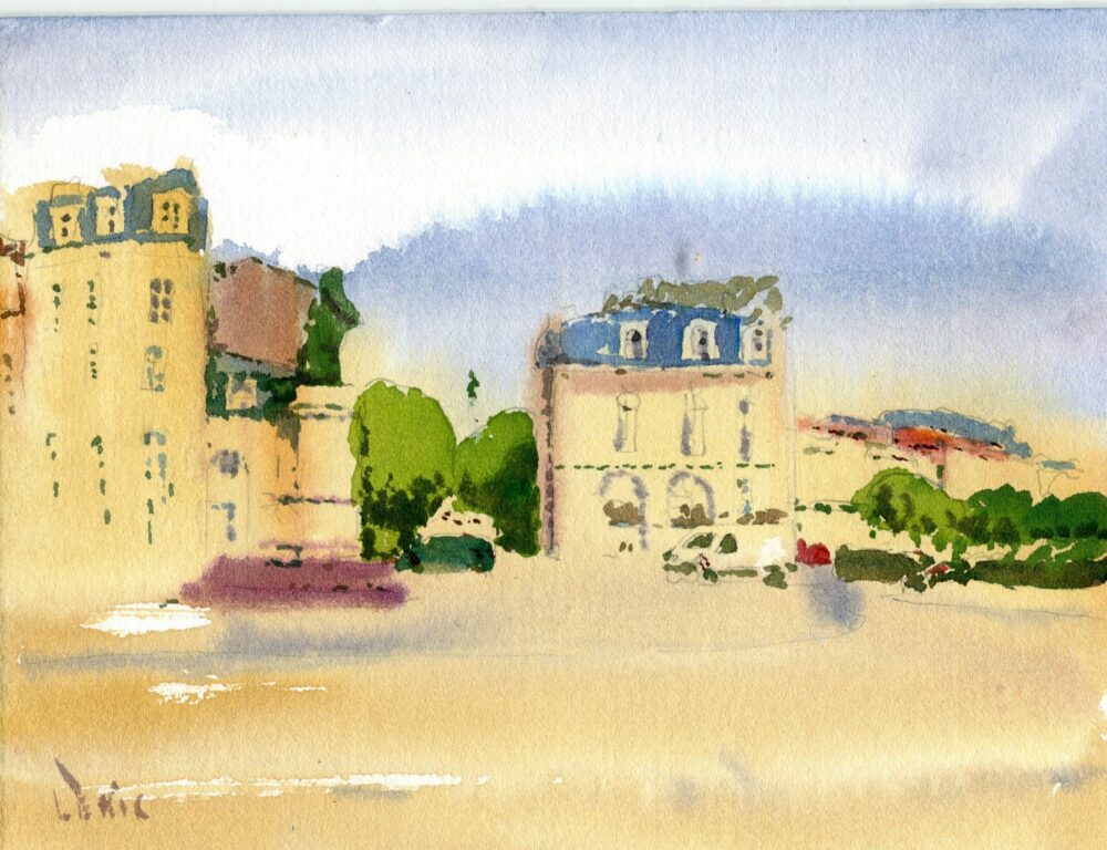 Aquarelle place Tourny