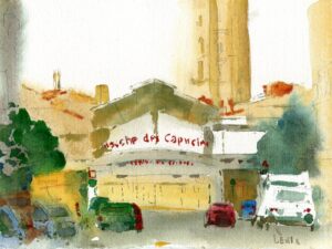 Aquarelle de Bordeaux » L’Ombre Douce du Ventre de Bordeaux »