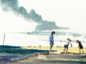 Aquarelles bord de plage