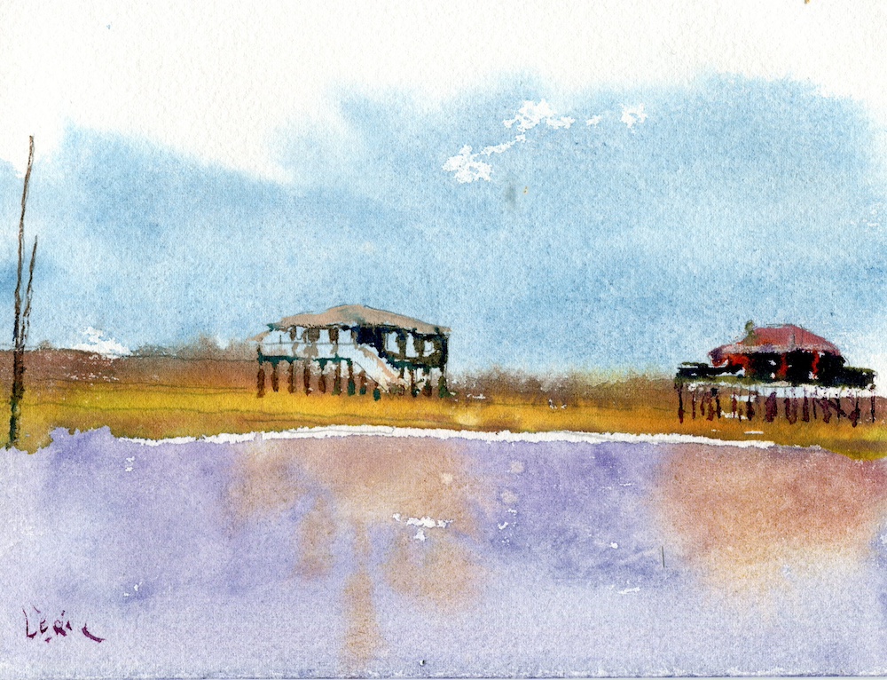 Entre ciel et eau – Les cabanes tchanquées