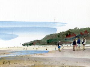 Entre ciel pâle et sable chaud