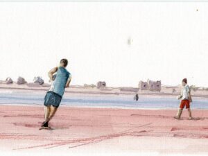 La Solitude face à l&rsquo;Océan Titre : « L&rsquo;Instant Suspendu sur la Corniche »