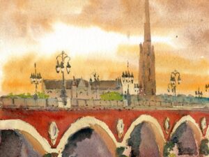 Lumières d’or sur le Pont de Pierre (vendue)