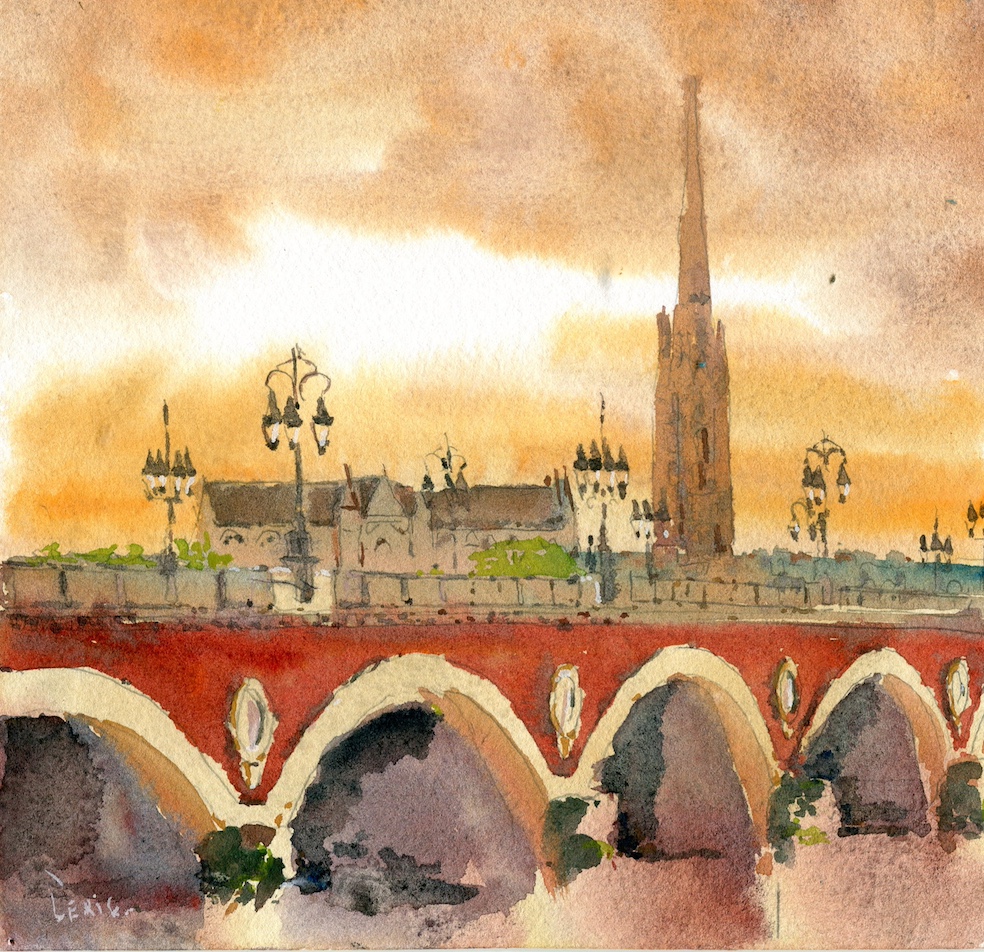 Lumières d’or sur le Pont de Pierre