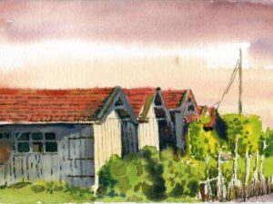 Douceur Crépusculaire sur les Cabanes de la Hume