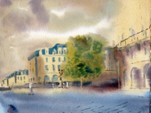 Aquarelle de Bordeaux » Lumière d&rsquo;orage sur l&rsquo;Intendance »