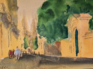 Aquarelle de Bordeaux–rue Vitale Carles