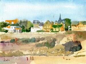 Aquarelle originale  « Lumière sur Pontaillac